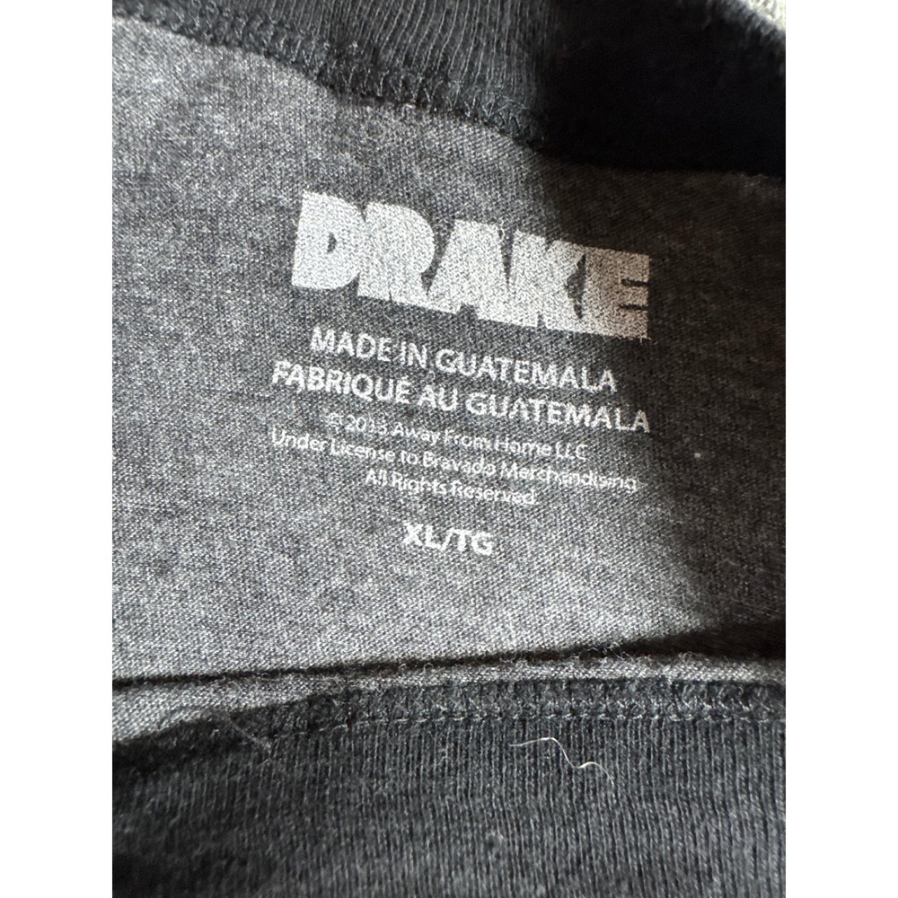 Drake Kids Away From Home Tour Raglan Long Sleeve Shirt Charcoal Black XL - Picture 6 of 12